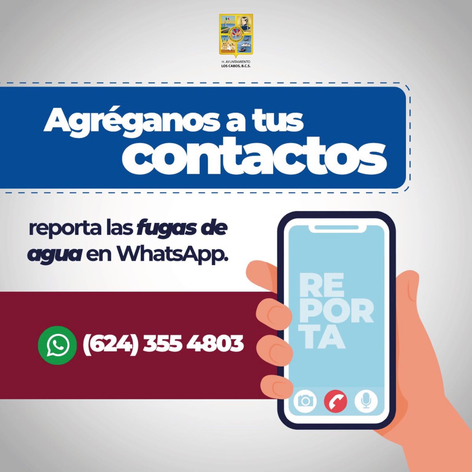 Oomsapas Los Cabos Habilita N Mero De Whatsapp Para Reportar Fugas De Agua